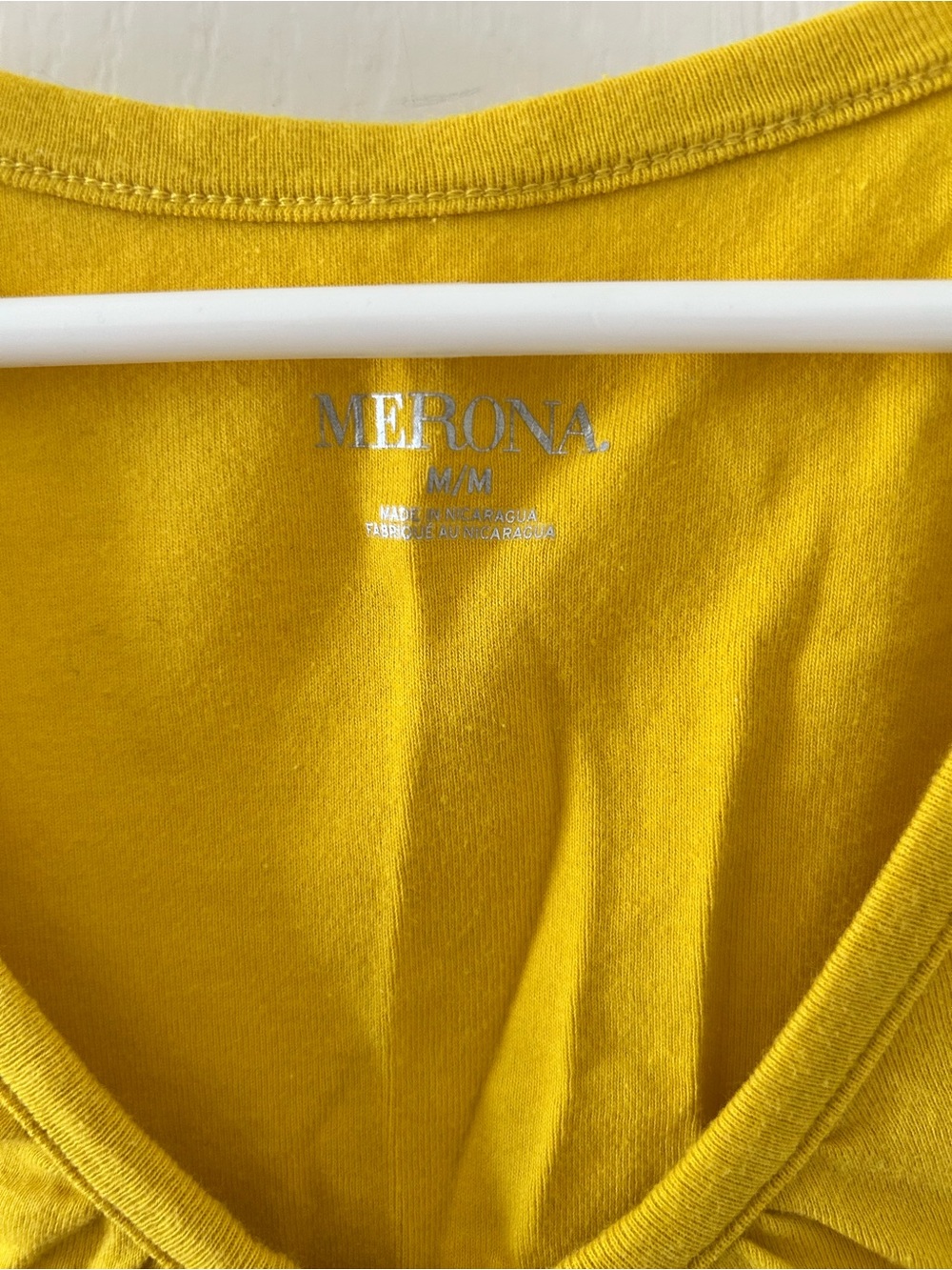 Sleeveless V-Neck Tank Top in Mustard Yellow - Picture 3 of 4